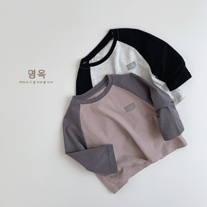 韓版80~130cm - 拚色上衣 / 二色