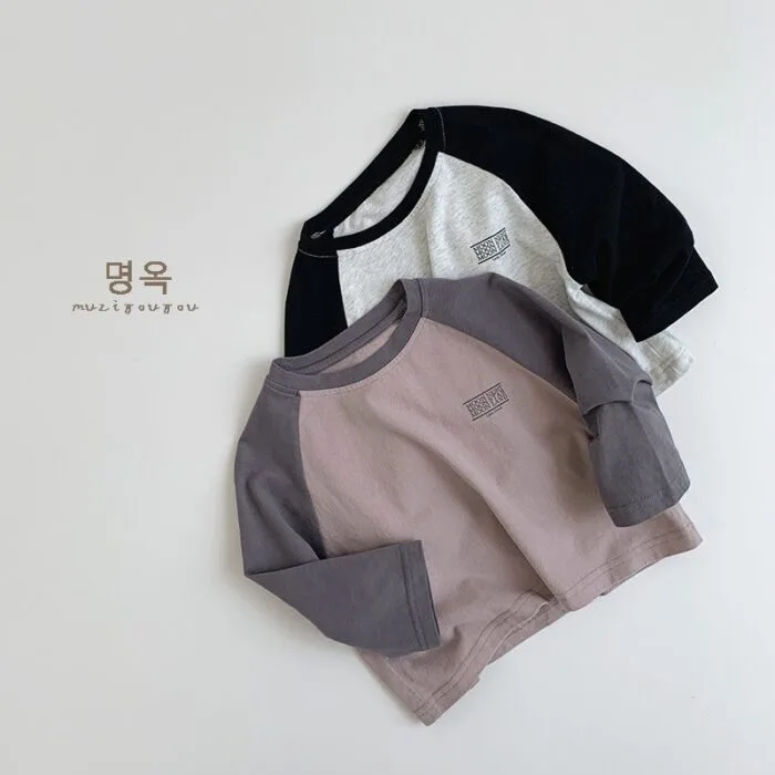 韓版80~130cm - 拚色上衣 / 二色