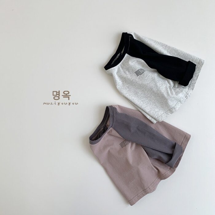 韓版80~130cm - 拚色上衣 / 二色：圖片 2