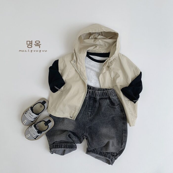 韓版80~130cm - 拚色上衣 / 二色：圖片 5