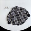 韓版80~130cm - 格紋襯衫：圖片 4