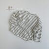 韓版80~130cm -橫條兩釦上衣：圖片 3