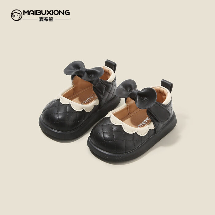 12~16cm - 絎縫蝴蝶結公主鞋學步鞋 / 三色：圖片 3