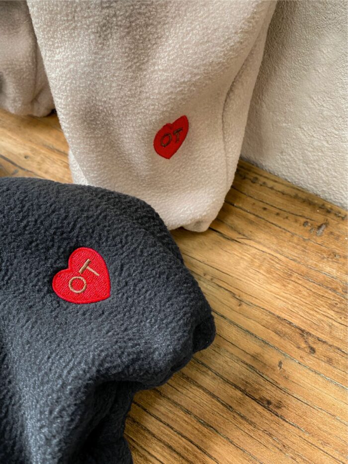 韓版 73~100 - 熊熊刺繡雙面絨背心+褲子 / 二色：圖片 6