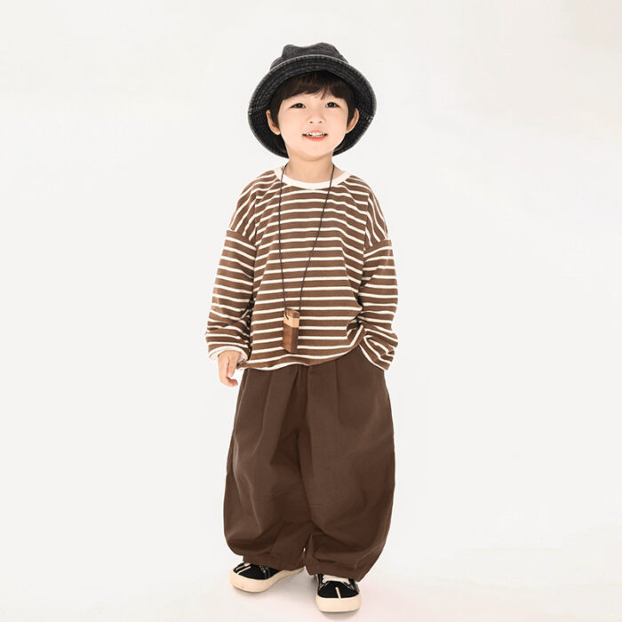 韓版春季90~140cm - 百搭橫條上衣  / 二色：圖片 4