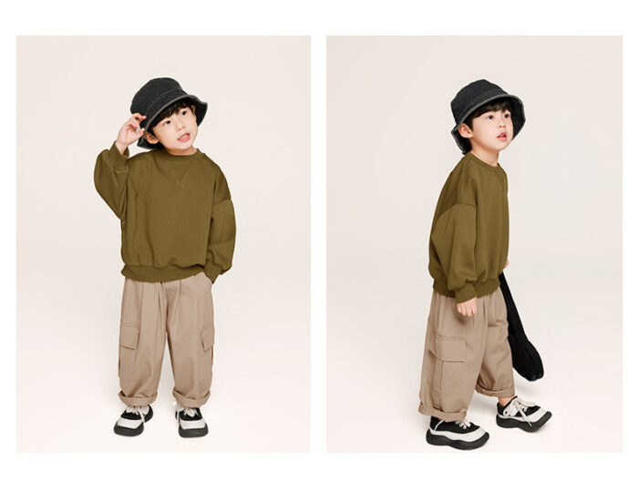 韓版春季90~140cm - 休閒工裝褲 / 二色：圖片 5