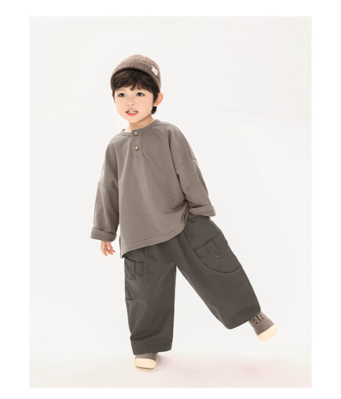 韓版春季90~140cm - 休閒寬鬆長褲 / 二色：圖片 6