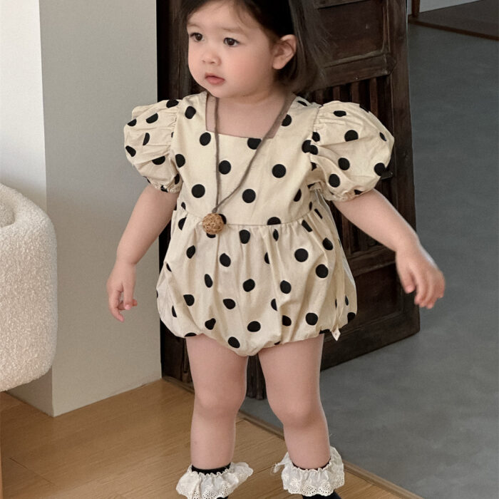 韓版夏季66~90cm - 大點點包屁衣