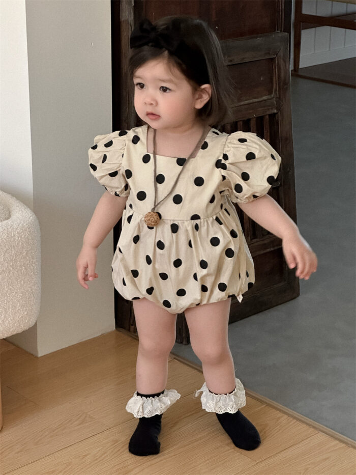 韓版夏季66~90cm - 大點點包屁衣