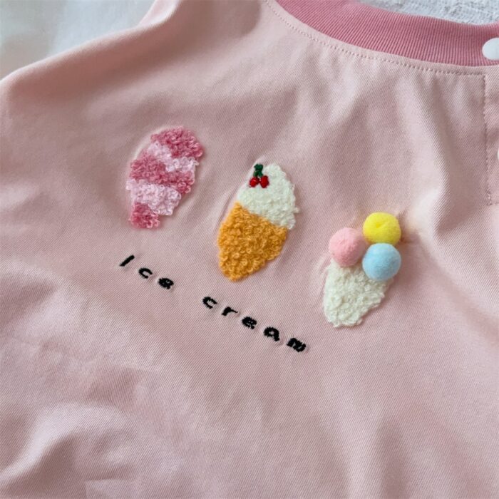 韓版夏季66~90cm - Ice cream 包屁衣：圖片 6