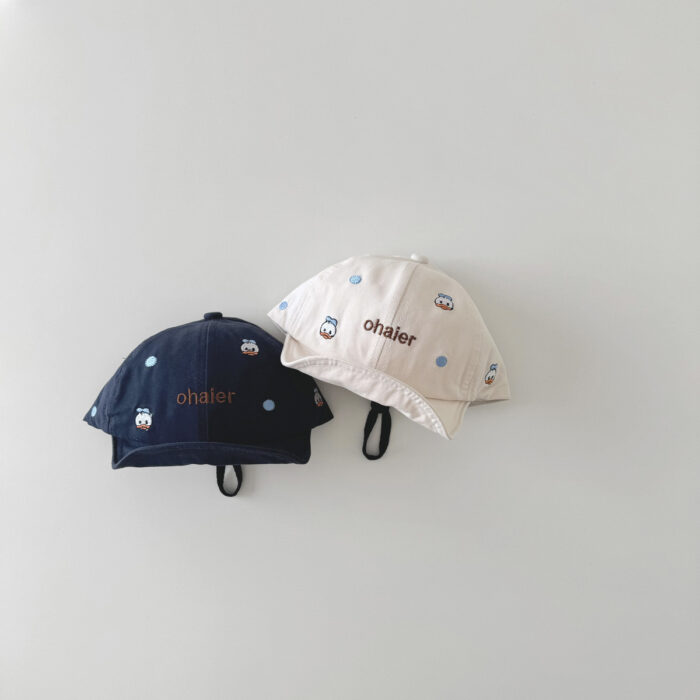 韓版夏季1~4y - 刺繡寶寶唐老鴨鴨舌帽 / 四色：圖片 5