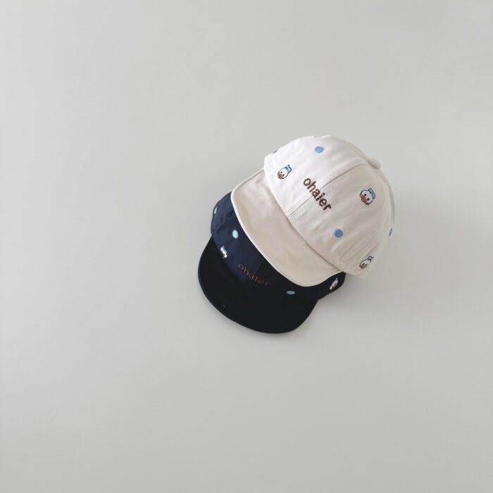 韓版夏季1~4y - 刺繡寶寶唐老鴨鴨舌帽 / 四色：圖片 6