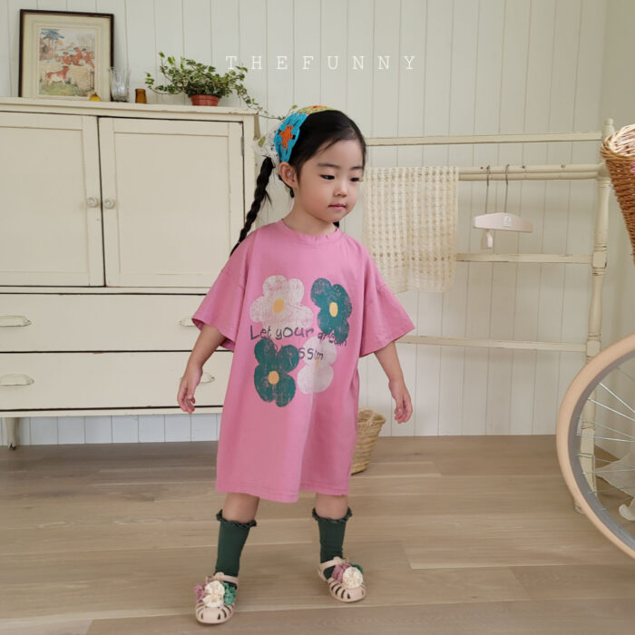 正韓90~130cm - 花花休閒洋裝 / 二色：圖片 5