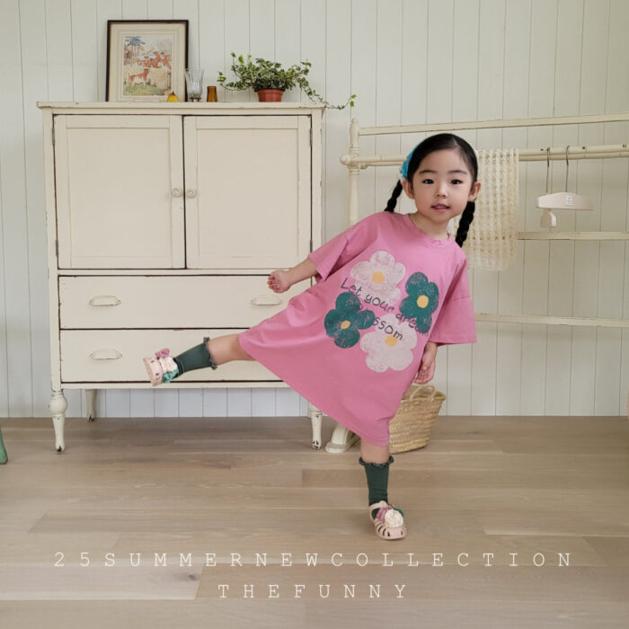 正韓90~130cm - 花花休閒洋裝 / 二色：圖片 6