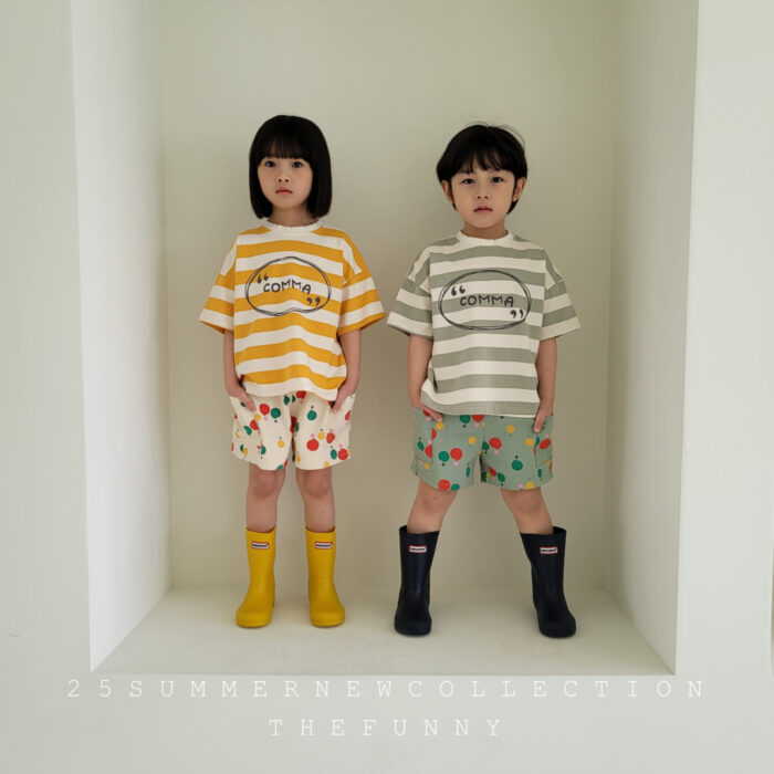 正韓90~130cm - 橫條上衣 / 二色：圖片 3