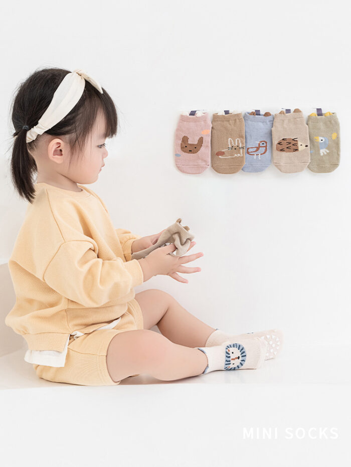 襪子0~5y - 雙耳動物防滑襪 / 六色