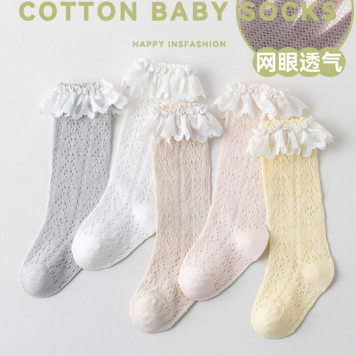 襪子0~3y - 蕾絲網眼襪 / 六色