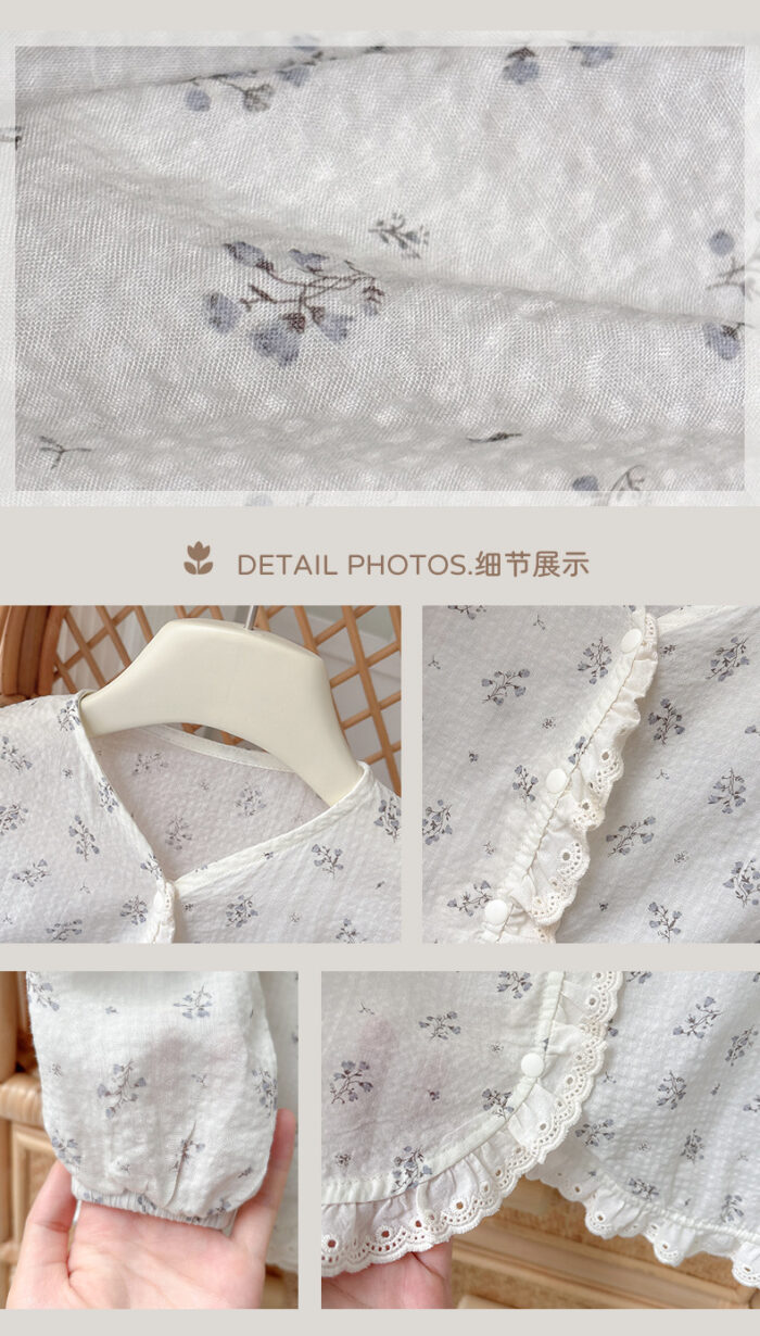 韓版夏季73~100cm - 可愛甜美三件組合(上衣+褲子+外套)：圖片 3
