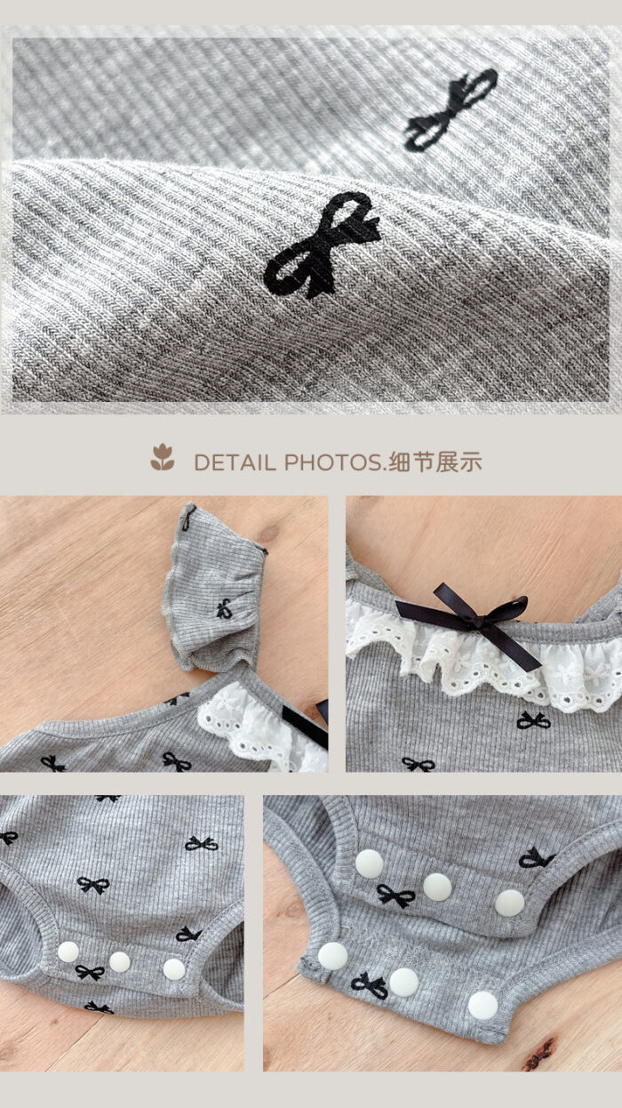 韓版夏季66~90cm -  蝴蝶結包屁衣+外套：圖片 6
