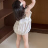 韓版夏季66~90cm - 條紋蕾絲包屁衣：圖片 3