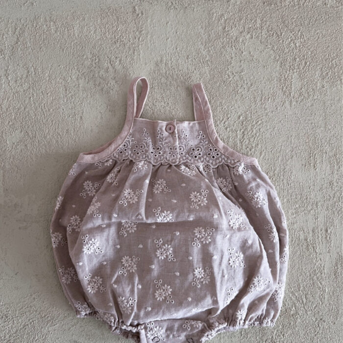 韓版夏季66~90cm - 美美緹花包屁衣(不含帽子)