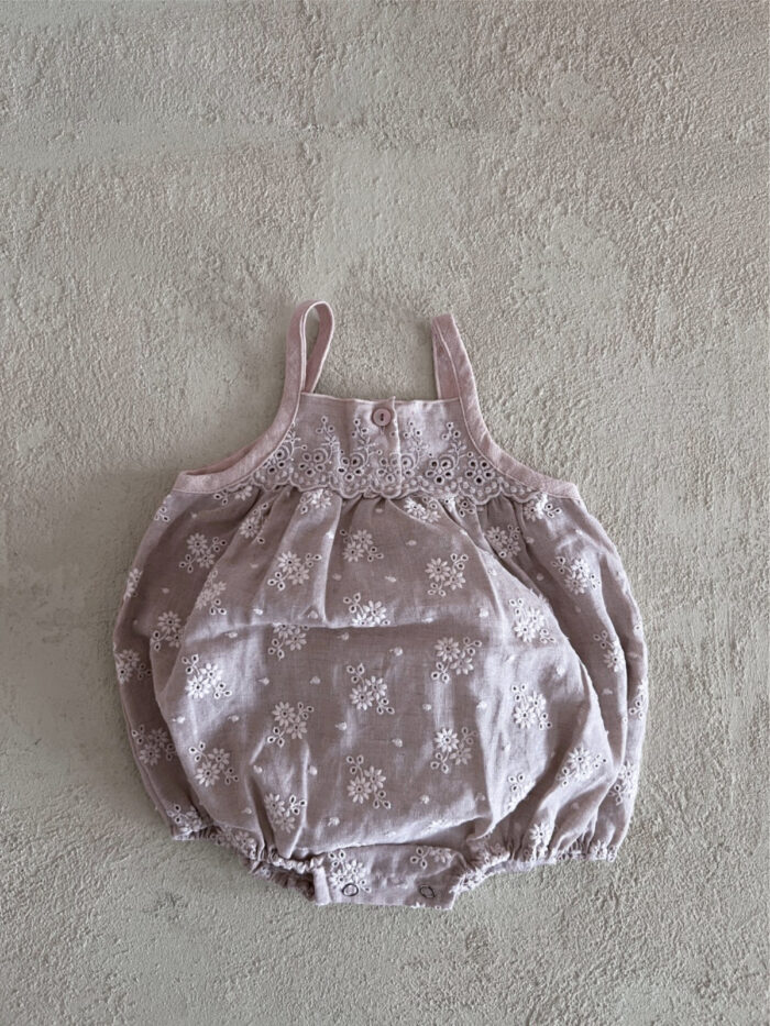 韓版夏季66~90cm - 美美緹花包屁衣(不含帽子)