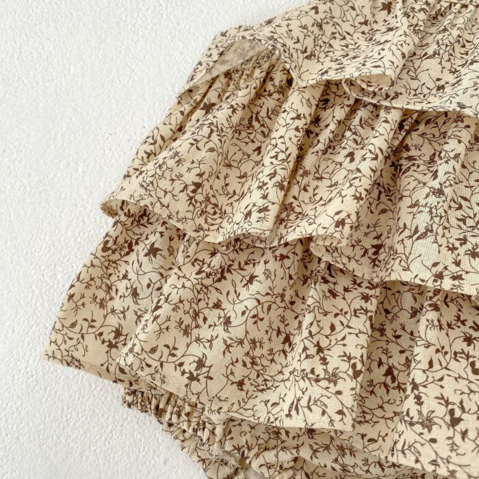 韓版夏季66~100cm - 碎花蛋糕包屁衣：圖片 3