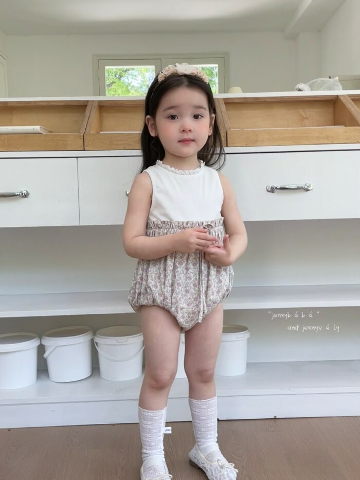 韓版夏季66~90cm - 碎花背心包屁衣