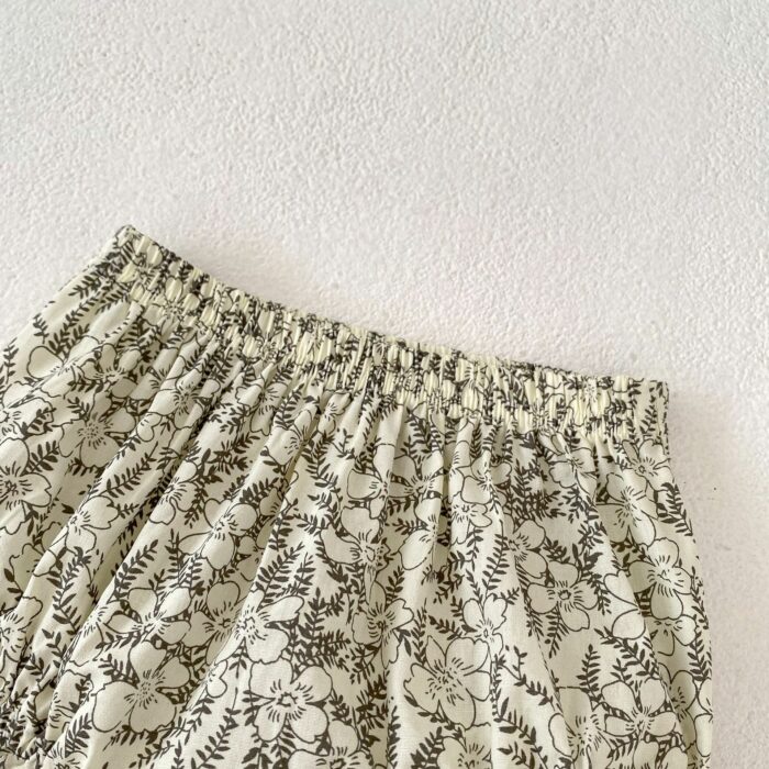 韓版夏季73~100cm -  甜美碎花套裝(上衣+下褲)：圖片 6