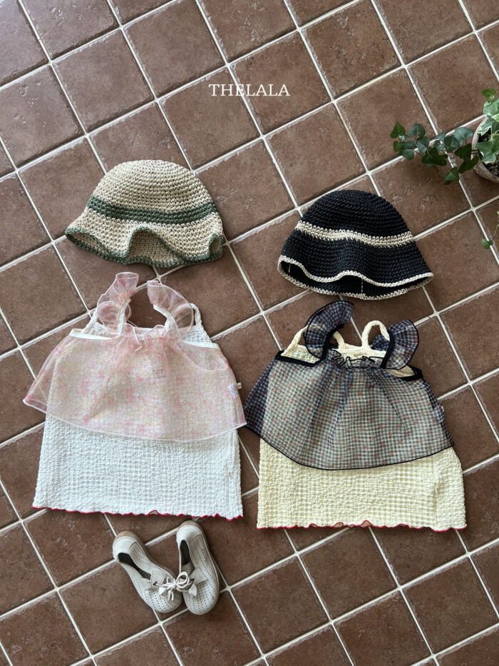 正韓夏季1~6Y - 網紗荷葉肩外搭 / 二色：圖片 4