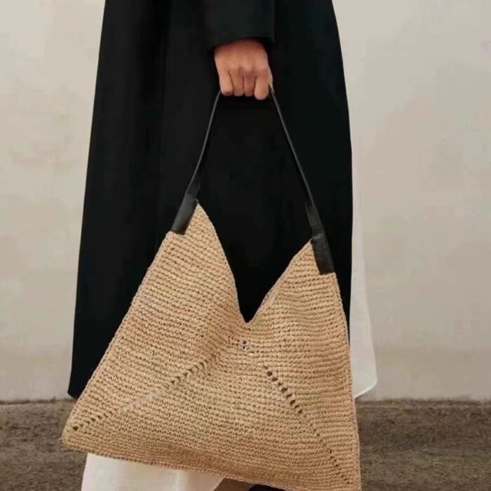 法式單肩扁之大三角包