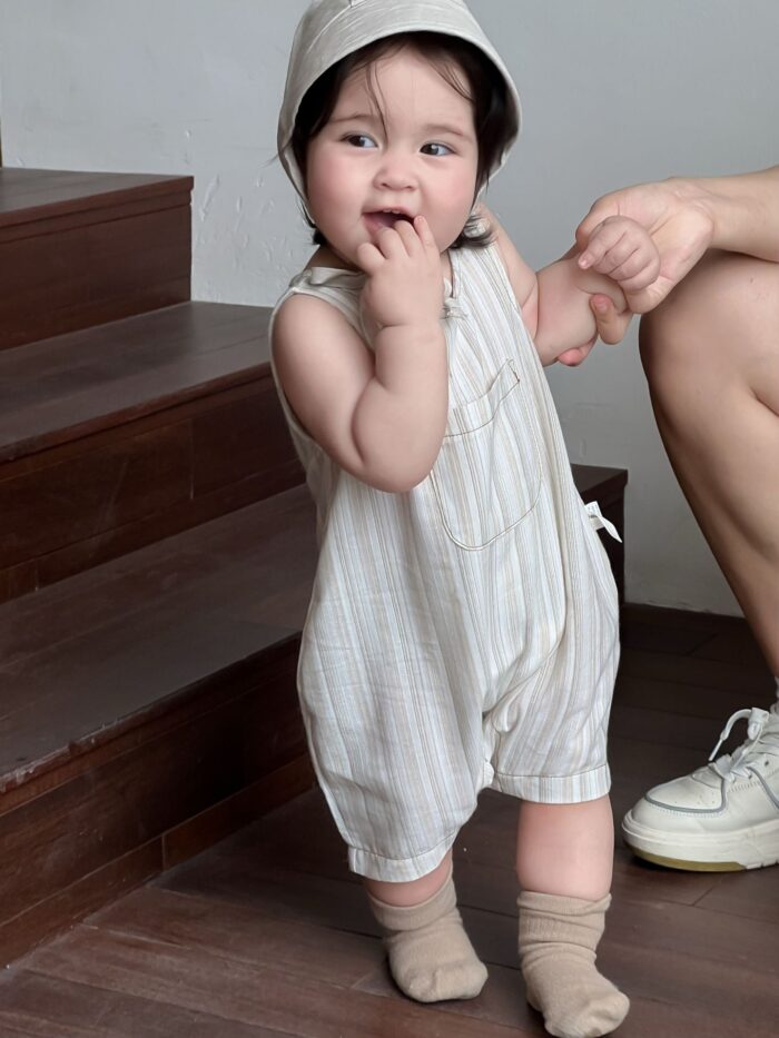 韓版夏季73~90cm - 條紋連身衣：圖片 4