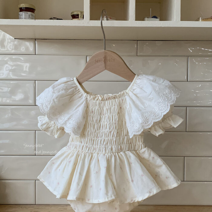 韓版夏季66~90cm - 小清新飛袖包屁衣