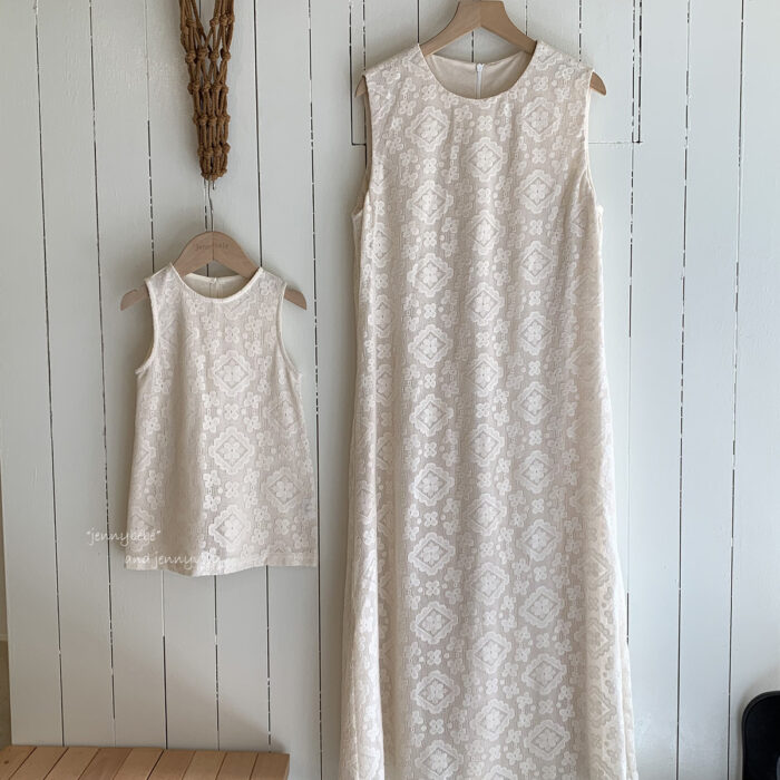 韓版夏季80~110cm/大人 - 法式親子連身褲/洋裝