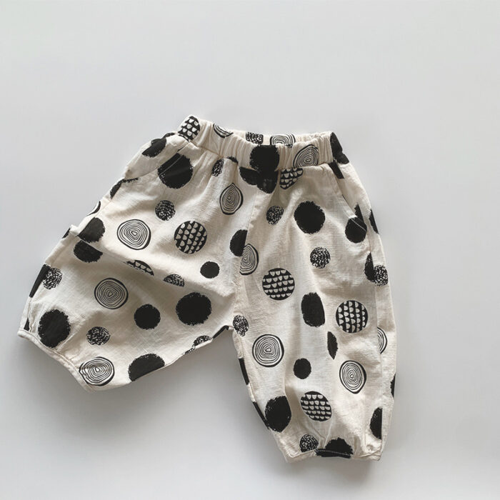 韓版夏季80~130cm - 日系波點印花褲
