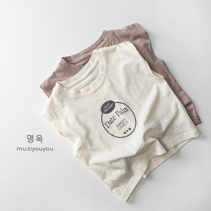 韓版夏季80~130cm - 英文印花背心 / 二色：圖片 3