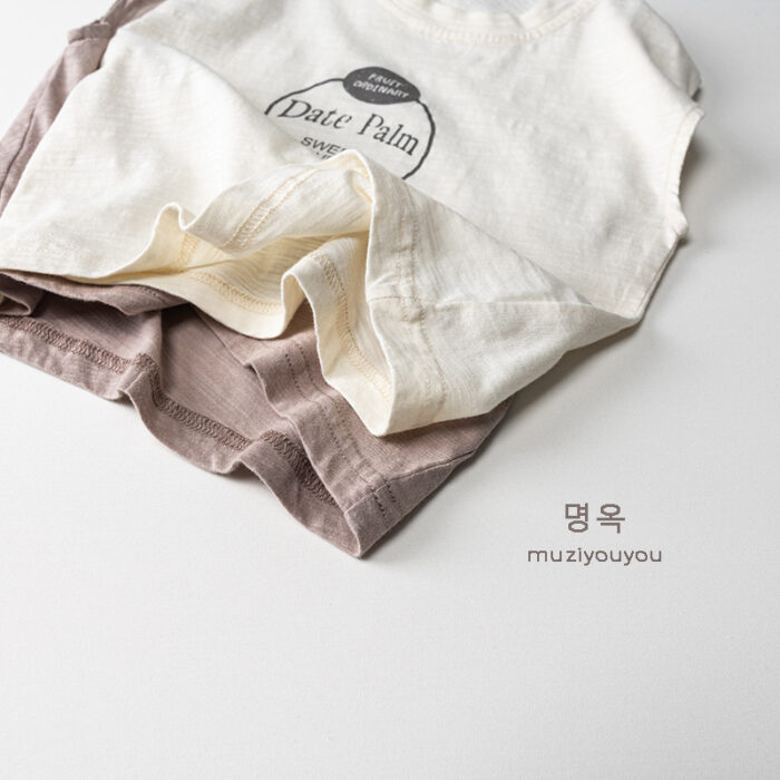 韓版夏季80~130cm - 英文印花背心 / 二色：圖片 9