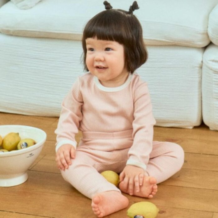 正韓秋季1~7y - 素色居家套裝 / 三色：圖片 3