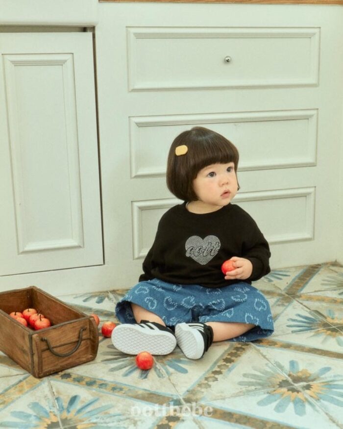 正韓秋季1~7y - 愛心上衣 / 二色：圖片 4