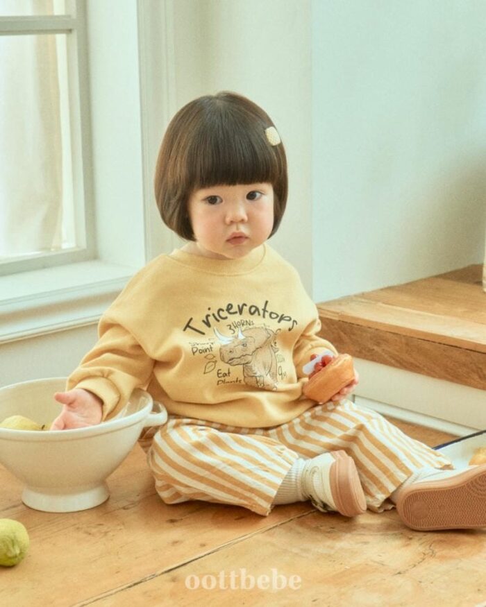 正韓秋季1~7y - 恐龍上衣 / 三色
