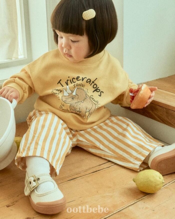 正韓秋季1~7y - 線條褲 / 三色