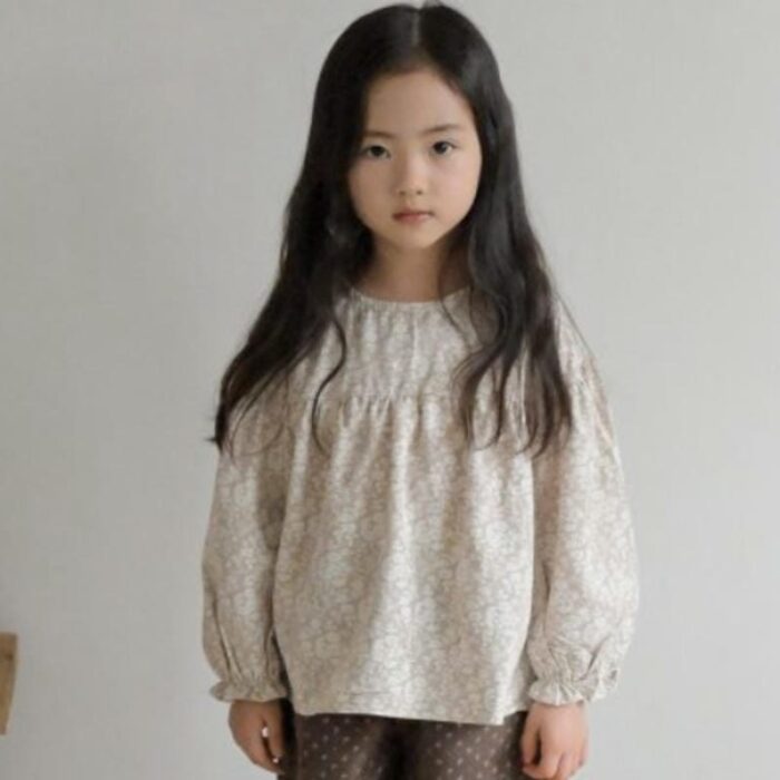 正韓秋季80~120cm - 碎花上衣 / 二色：圖片 4