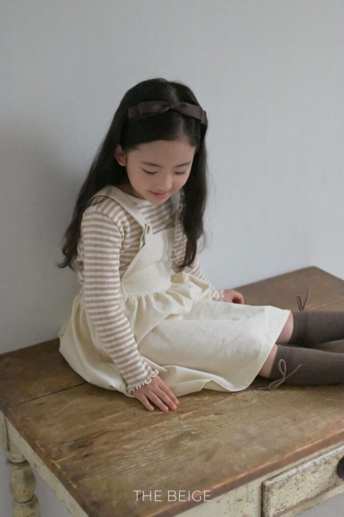正韓秋季80~120cm - 橫條上衣 / 三色：圖片 6
