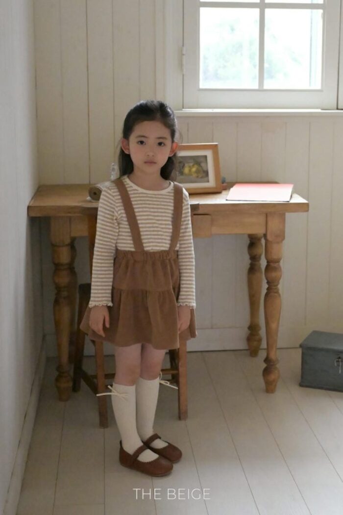 正韓秋季80~120cm - 橫條上衣 / 三色：圖片 7