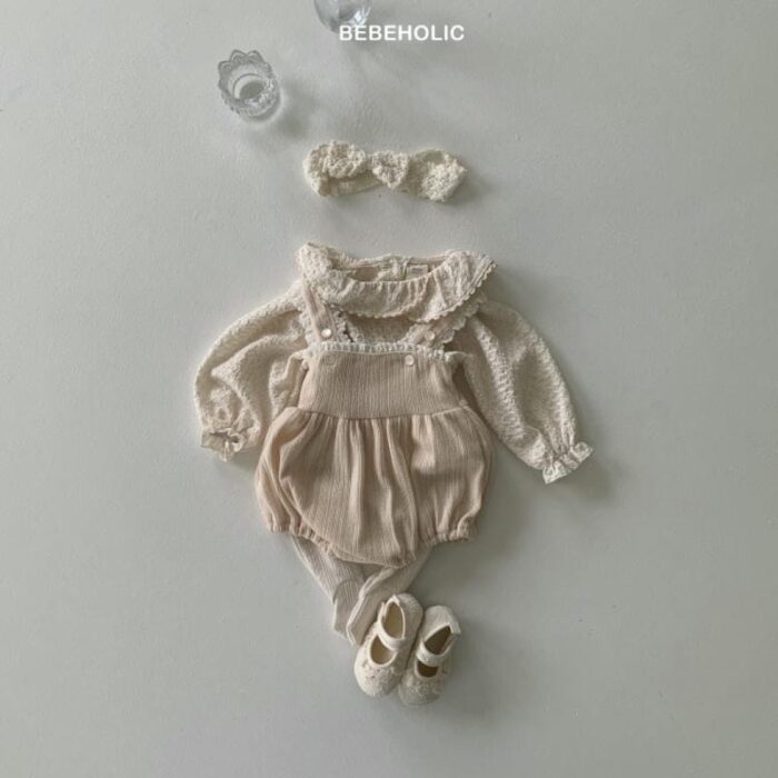 正韓秋季3~18m - 超可愛蕾絲吊帶包屁褲 / 二色：圖片 3