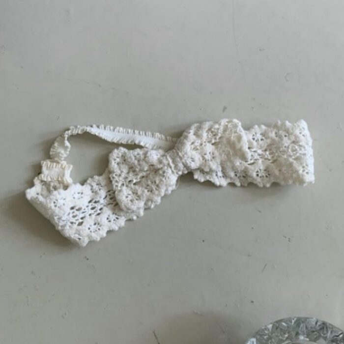 正韓秋季3~18m - 蕾絲蝴蝶髮帶 / 二色：圖片 4
