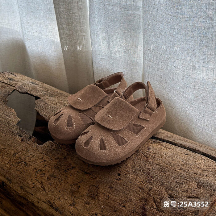 12.5~18.5cm - 真皮英倫復古涼鞋 / 三色：圖片 3