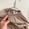 韓版夏季80~130cm - 格子荷葉褲管7分褲 / 三色：圖片 6