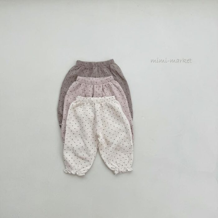 正韓秋季12~18m - 點點棉褲 / 三色：圖片 2