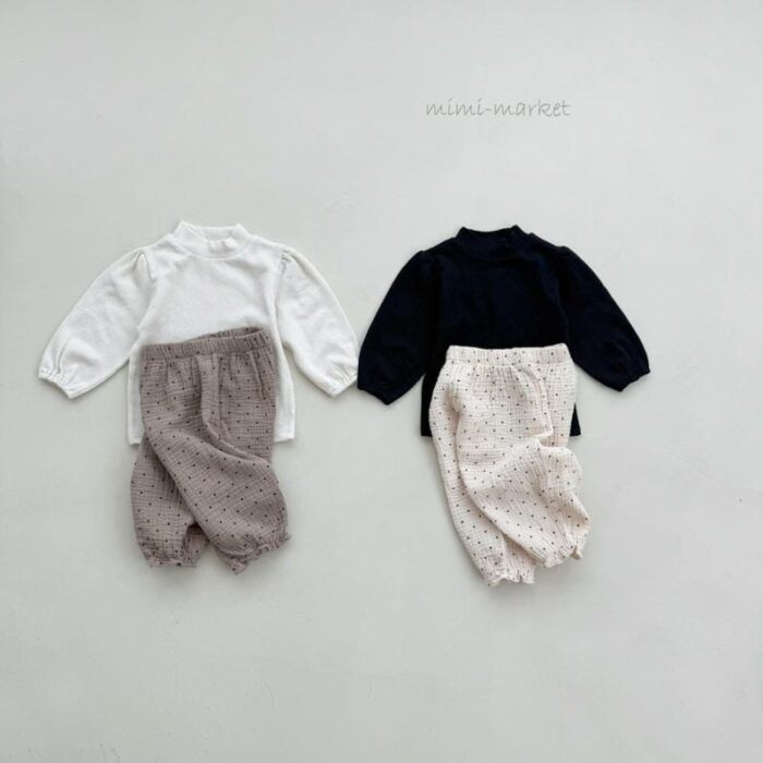 正韓秋季12~18m - 點點棉褲 / 三色：圖片 4